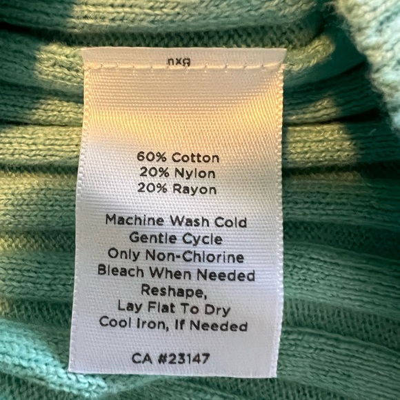 Talbots Aqua Ribbed Button-Up Cardigan - Picture 9 of 9